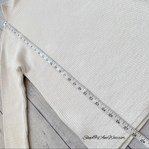 J.Crew ivory lace up mock neck tunic sweater *shop@iamwarrior - Picture 5 of 8